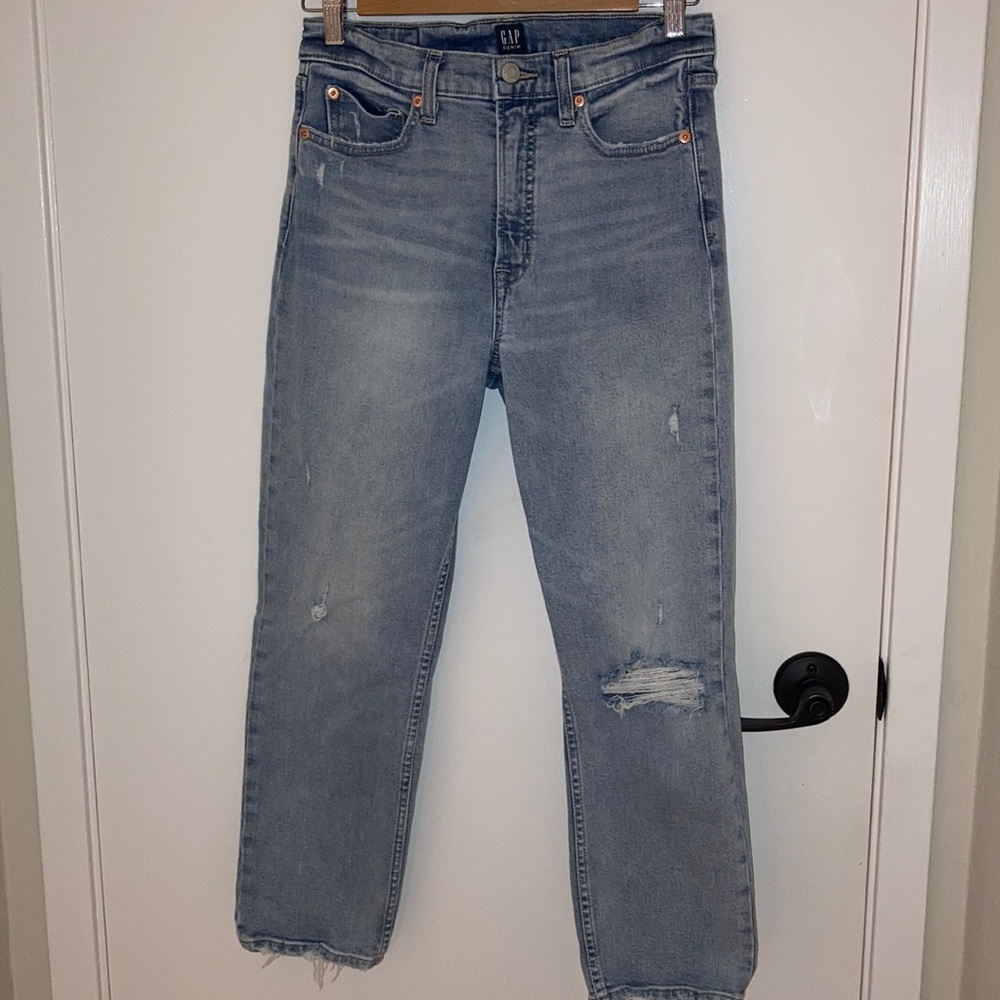 Gap Jeans - High Waisted Distressed/Ripped Jeans